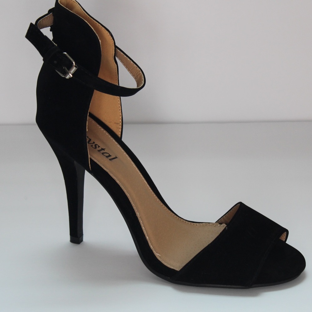 Black Suede Heels Size 41/10
